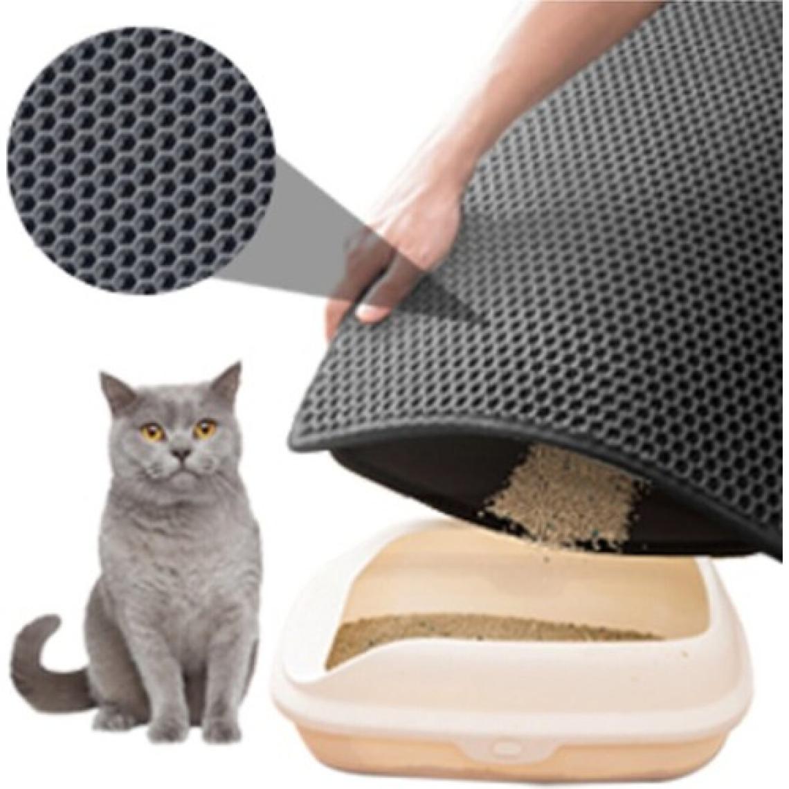 Bypet Kedi Tuvaleti Önü Elekli  Kedi Kumu Paspası- Xxl Boy- Gri Renk  (60 x 120 Cm)