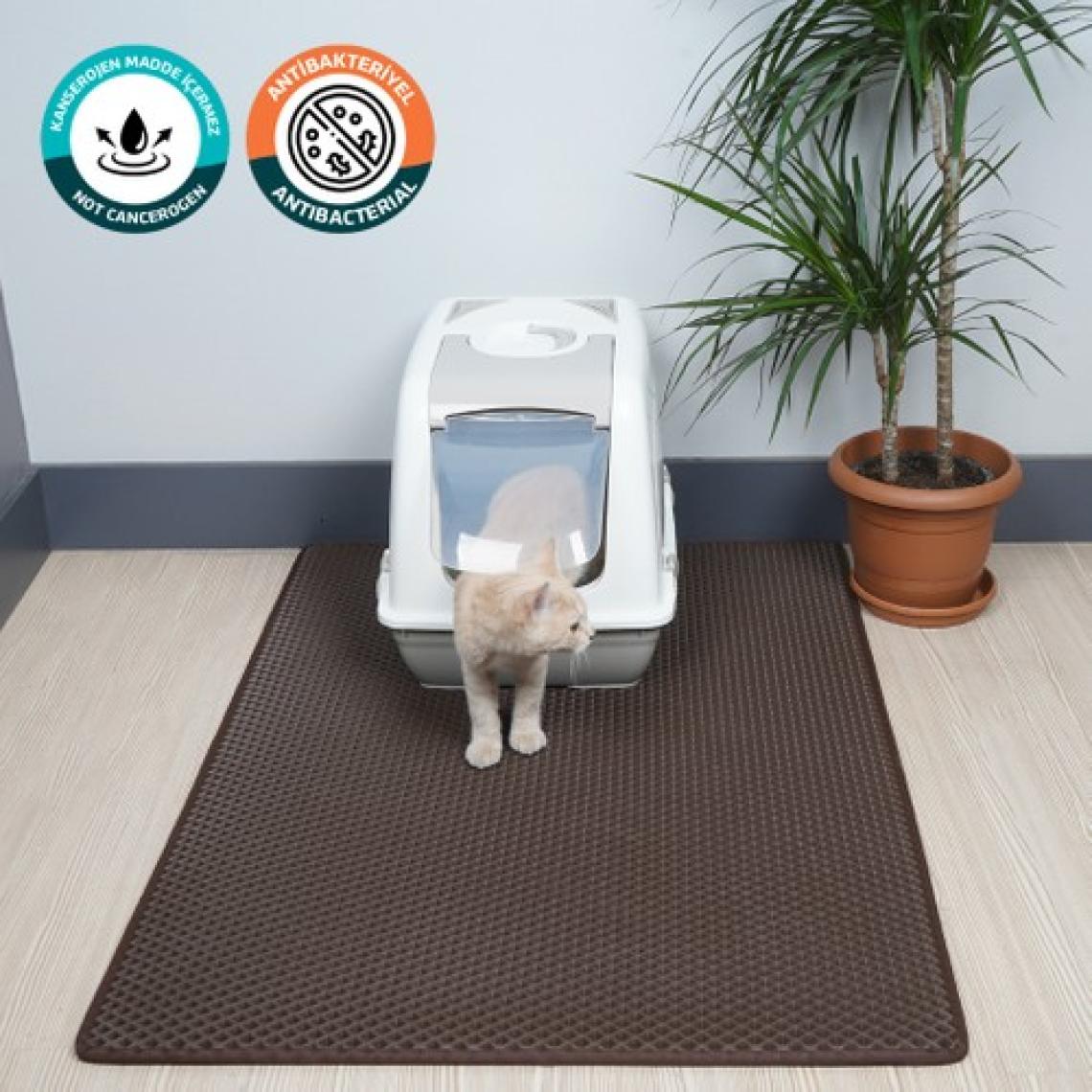 Eva Türkiye (75X110 CM) Kedi Tuvalet Önü Paspası Kedi Kumu Paspası Kedi Matı