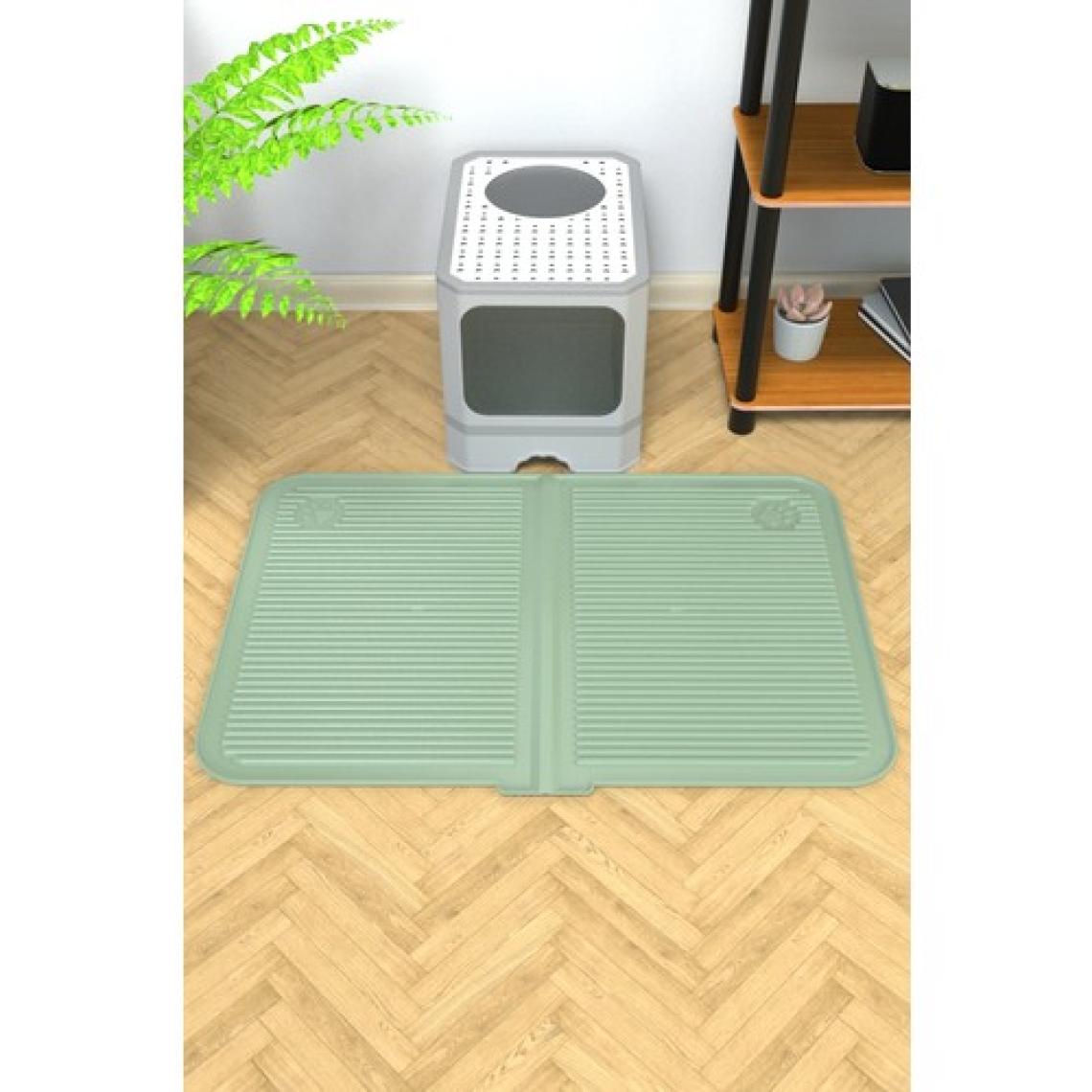 Ata Home Silikon Mama ve Kum Matı  Havuzlu Yıkanabilir Kedi Tuvaleti Önü Kedi Kumu Paspası Büyük Boy 40 x 60 cm