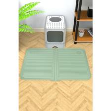 Ata Home Silikon Mama ve Kum Matı  Havuzlu Yıkanabilir Kedi Tuvaleti Önü Kedi Kumu Paspası Büyük Boy 40 x 60 cm
