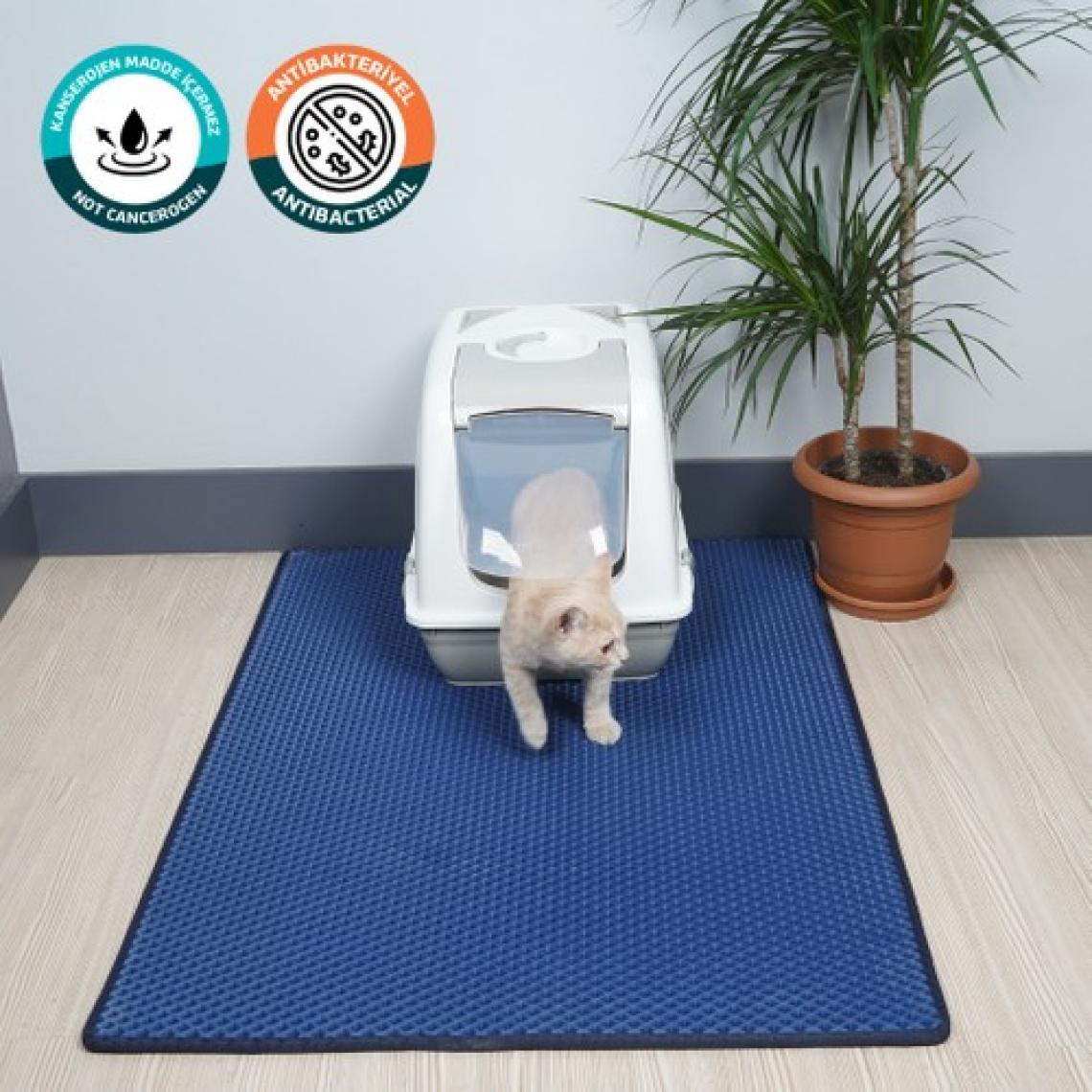 Eva Türkiye (75X110 CM) Kedi Tuvalet Önü Paspası Kedi Kumu Paspası Kedi Matı
