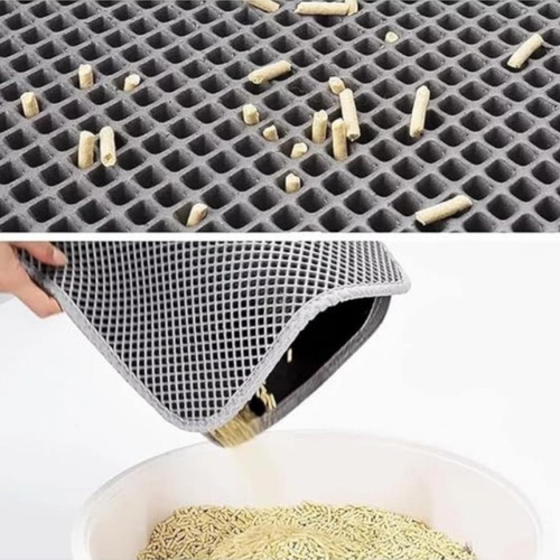 Sebura Büyük Boy Elekli Kedi Tuvalet Paspası Kedi Kumu Paspası Kedi Matı Kedi Köpek Paspası 60 x 40