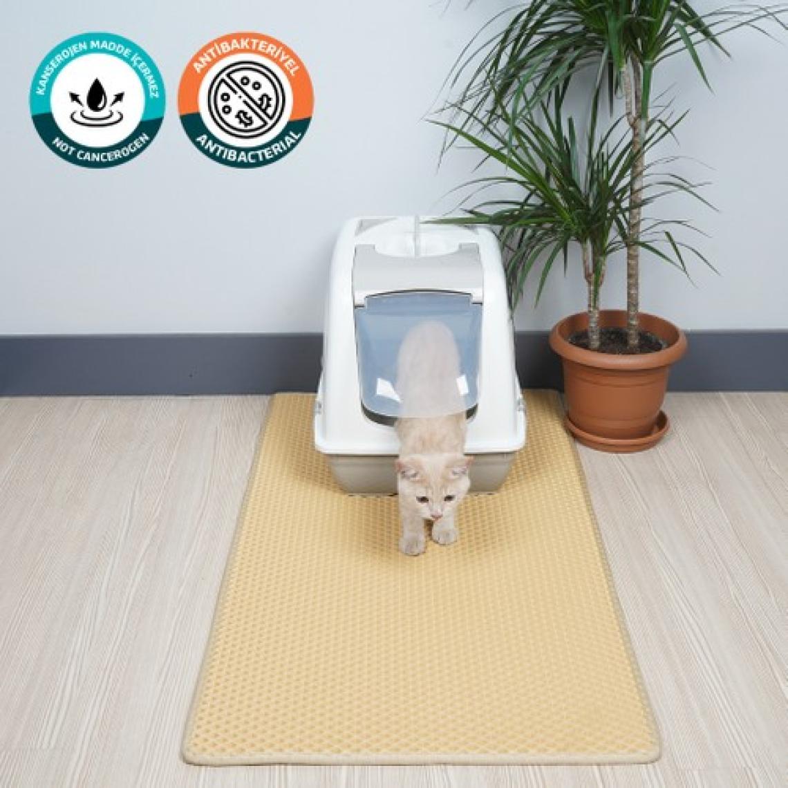 Eva Türkiye 60X110 cm Kedi Tuvaleti Önü Paspası Kedi Kumu Paspası