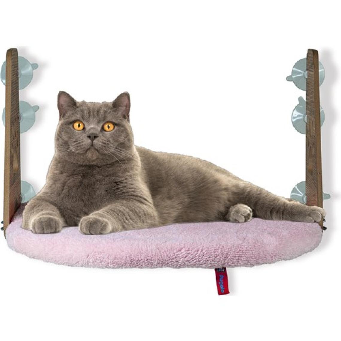Pugalo  Cam Yatağı Vantuzlu Kedi Cam Yatağı Pugalo Vantuzlu Yatak Pembe