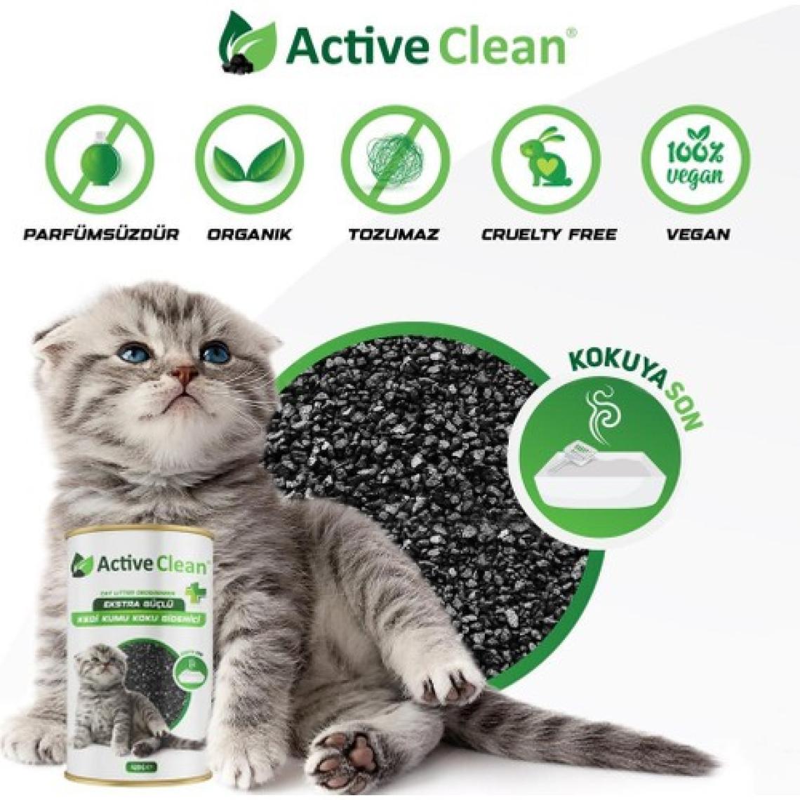 Active Clean Plus Kedi Kumu Koku Giderici 420 gr 2'li Set