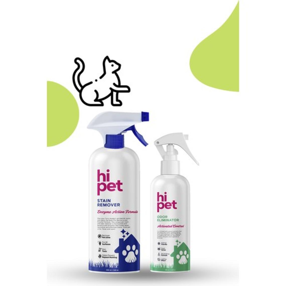 Hipet Kedi Leke Çıkarıcı ve Koku Giderici Sprey Seti