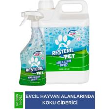 Resteril Hiyen Spreyi Pet 750X5000Ml Kedi Kumu Köpek Çiş Kusma Koku Dezenfektan Temizleyici