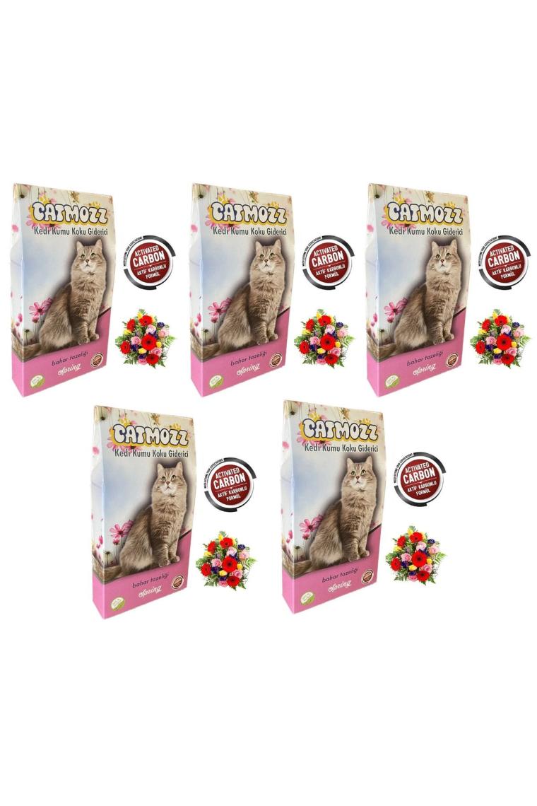 Spring Aktif Karbonlu Kedi Kumu Bahar Koku Giderici 30 Gr 5 Adet