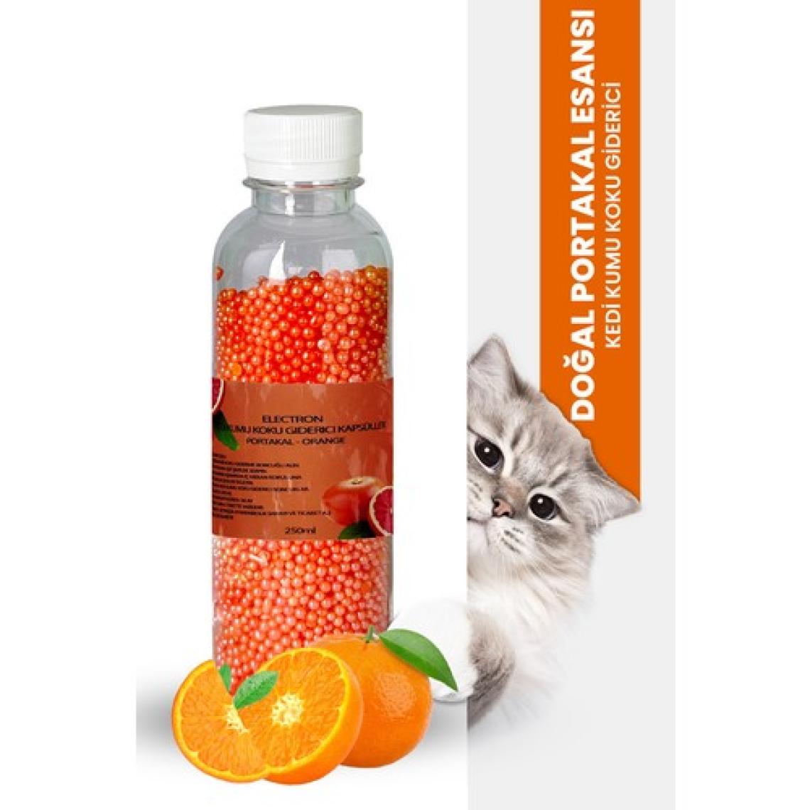 Kedi Kumu ve Tuvaleti Koku Giderici Granül, Portakal Ferahlatıcı Etkili, Kokusuz Tuvalet Için, 250ML
