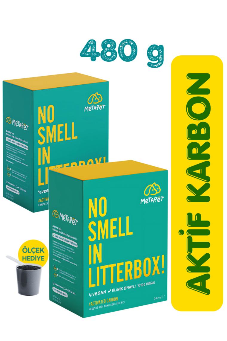 Metapet Kedi Kumu Koku Giderici, 480 Gram, Kokusuz Kedi Tuvaleti, Doğal Kum Kokusu Önleyici Aktif Karbonlu