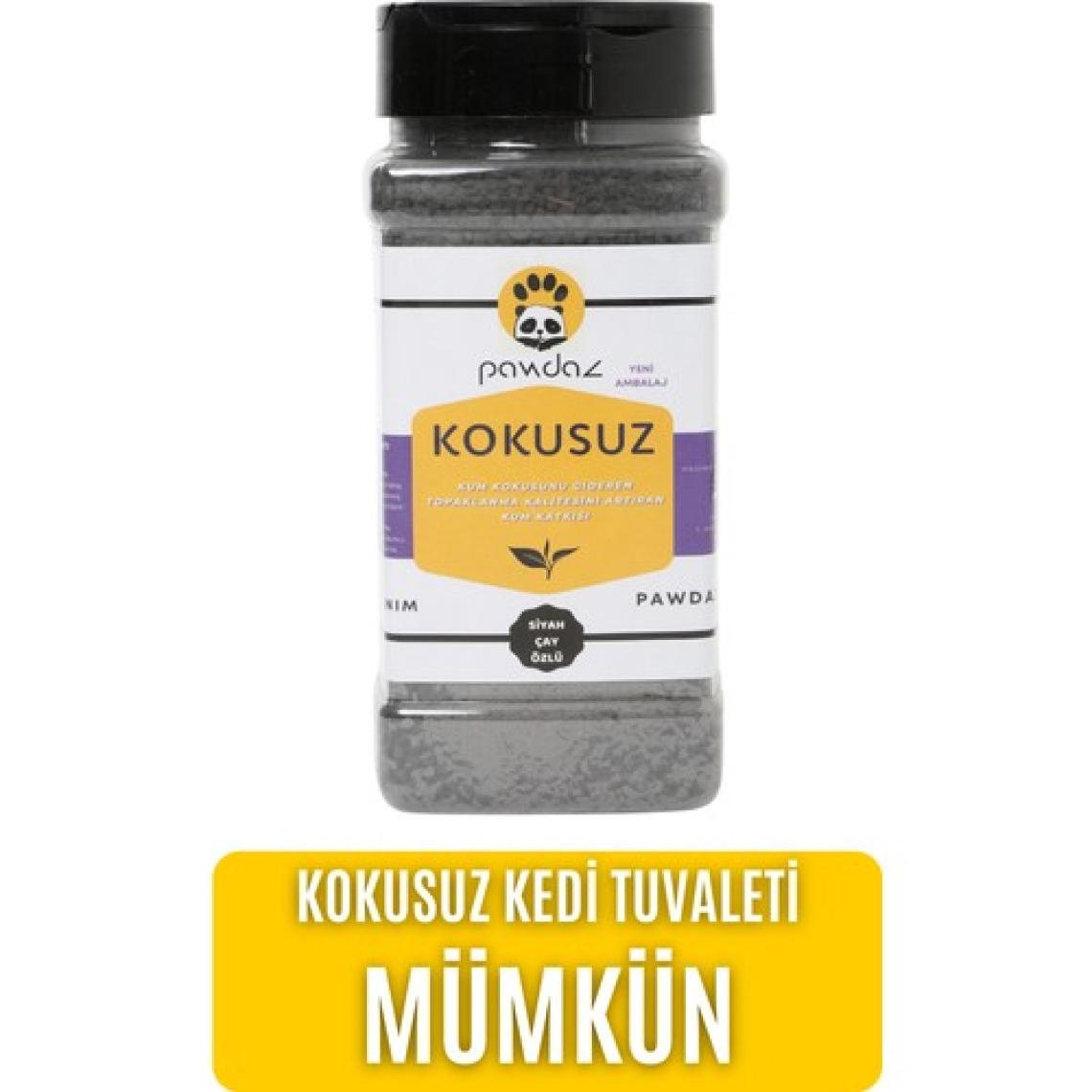 Pawdaz Kokusuz X3- Aktif Karbon ve Siyah Çay Özlü Kedi Kumu Kokusu Giderici