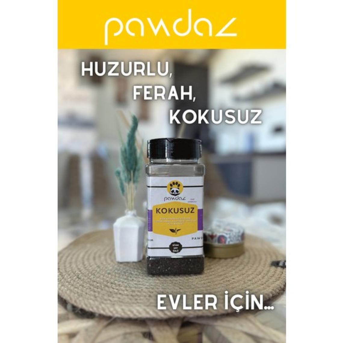 Pawdaz Kokusuz X3- Aktif Karbon ve Siyah Çay Özlü Kedi Kumu Kokusu Giderici