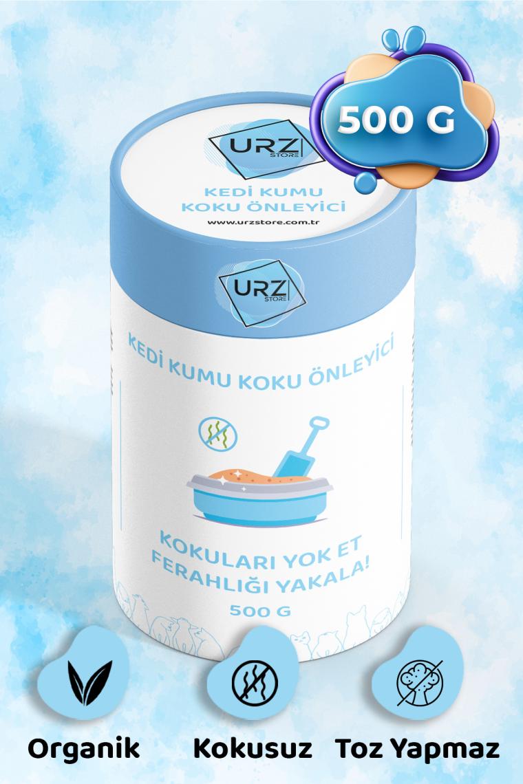 Urz Store Kedi Kumu Tuvaleti Koku Giderici Önleyici Organik Kokusuz 500 gr Aktif Karbon Koku Giderici