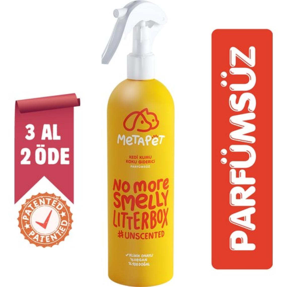 Metapet Parfümsüz Özel Kedi Kumu Koku Giderici, Doğal Ve Kokusuz/naturel Kedi Tuvaleti Için Sprey, 400 ml
