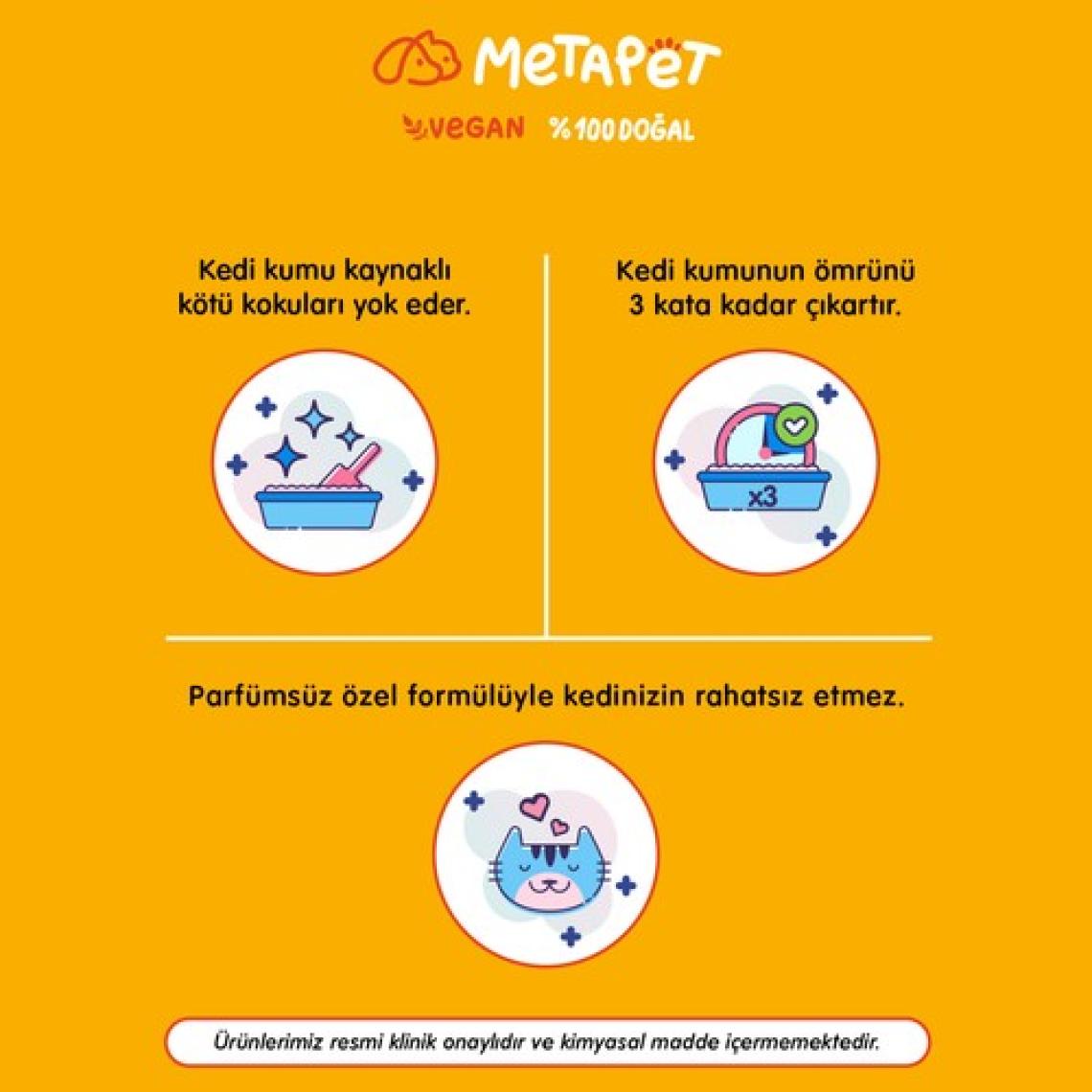 Metapet Parfümsüz Özel Kedi Kumu Koku Giderici, Doğal Ve Kokusuz/naturel Kedi Tuvaleti Için Sprey, 400 ml
