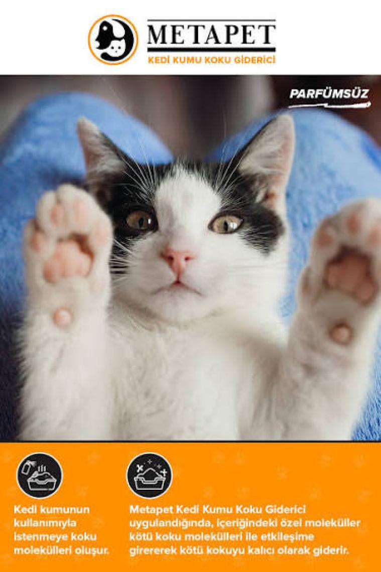 Metapet Parfümsüz Özel Kedi Kumu Koku Giderici, Doğal Ve Kokusuz/naturel Kedi Tuvaleti Için Sprey, 400 ml