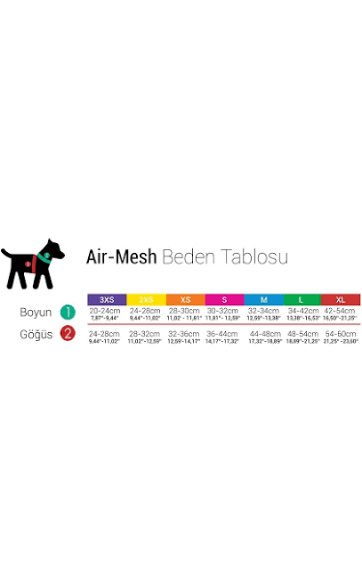 Tailpetz Air-Mesh Harness Köpek Göğüs Tasması 3XSmall Mavi