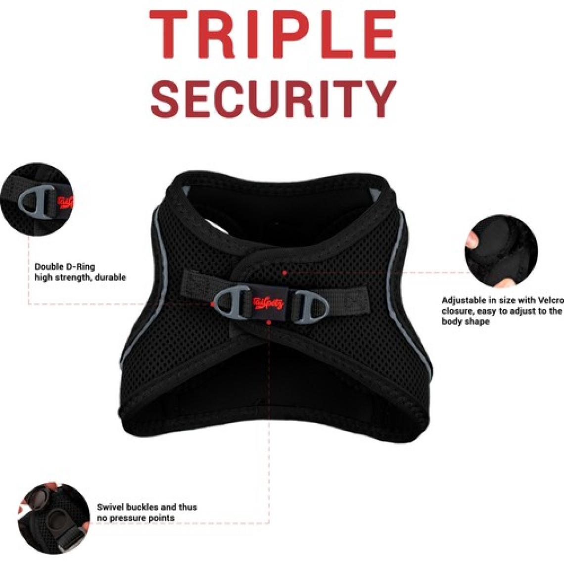 Tailpetz Air-mesh Harness Köpek Göğüs Tasması Siyah