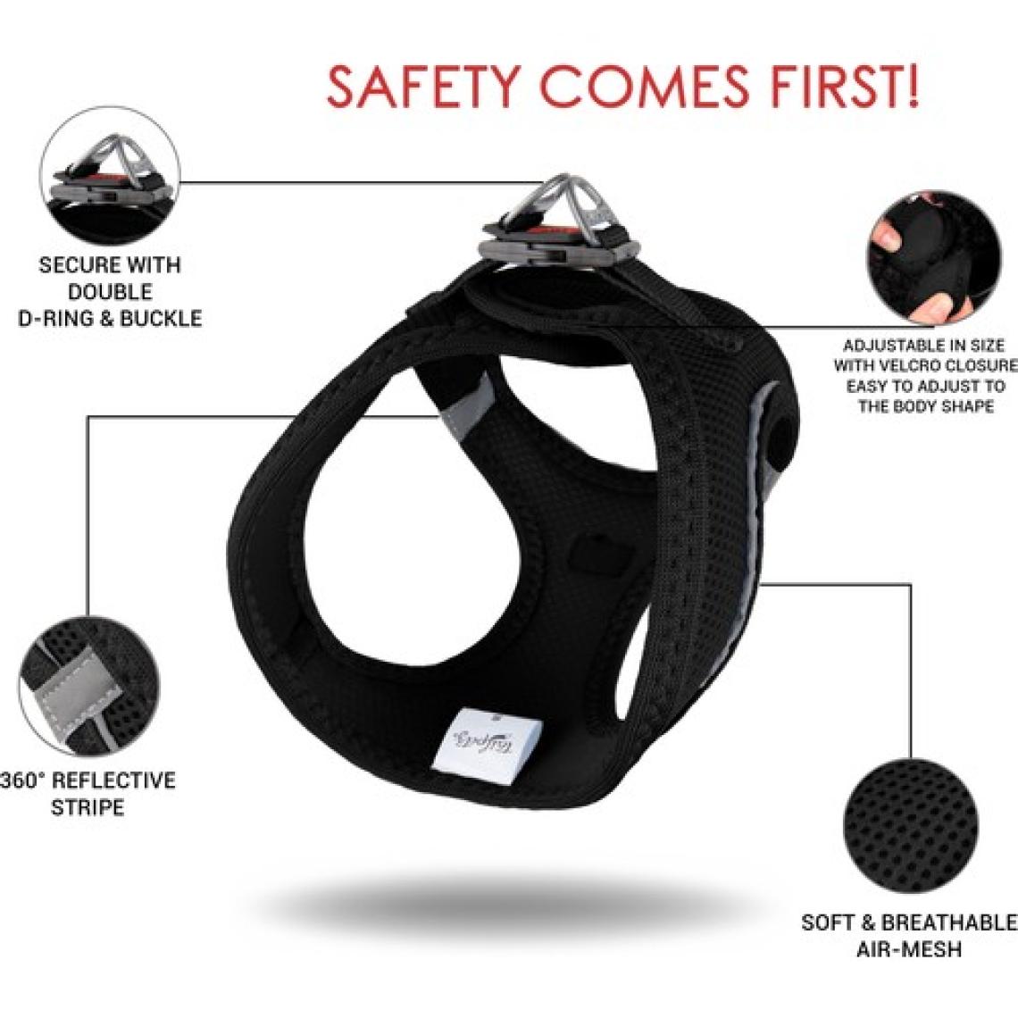 Tailpetz Air-mesh Harness Köpek Göğüs Tasması Siyah