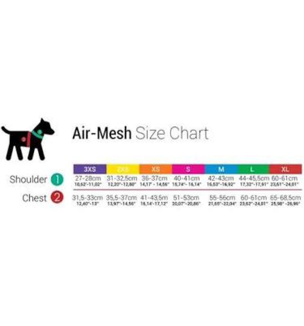 Tailpetz Air-Mesh Harness Köpek Göğüs Tasması 3XSmall Mavi