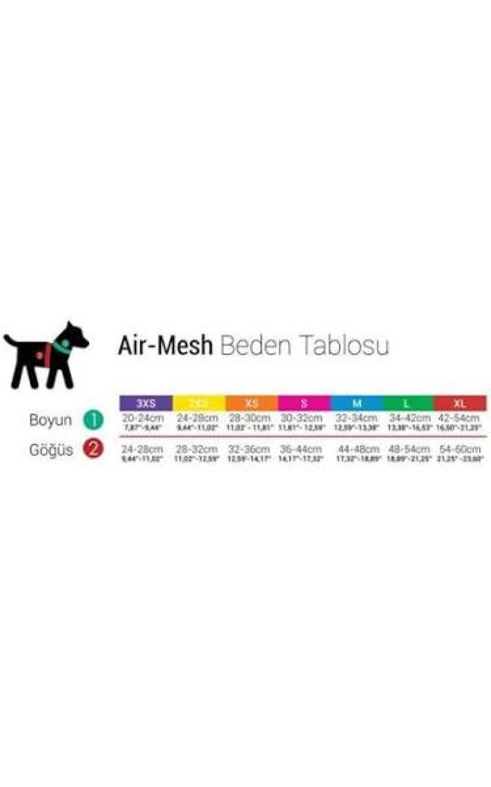 Tailpetz Air-Mesh Harness Köpek Göğüs Tasması Medium Neo-Pembe