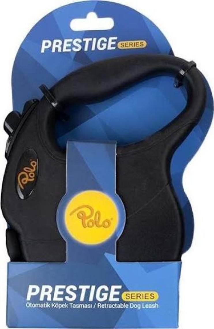 Polo. Prestige Makaralı Otomatik Tasma S 4 Metre - 10 kg Siyah