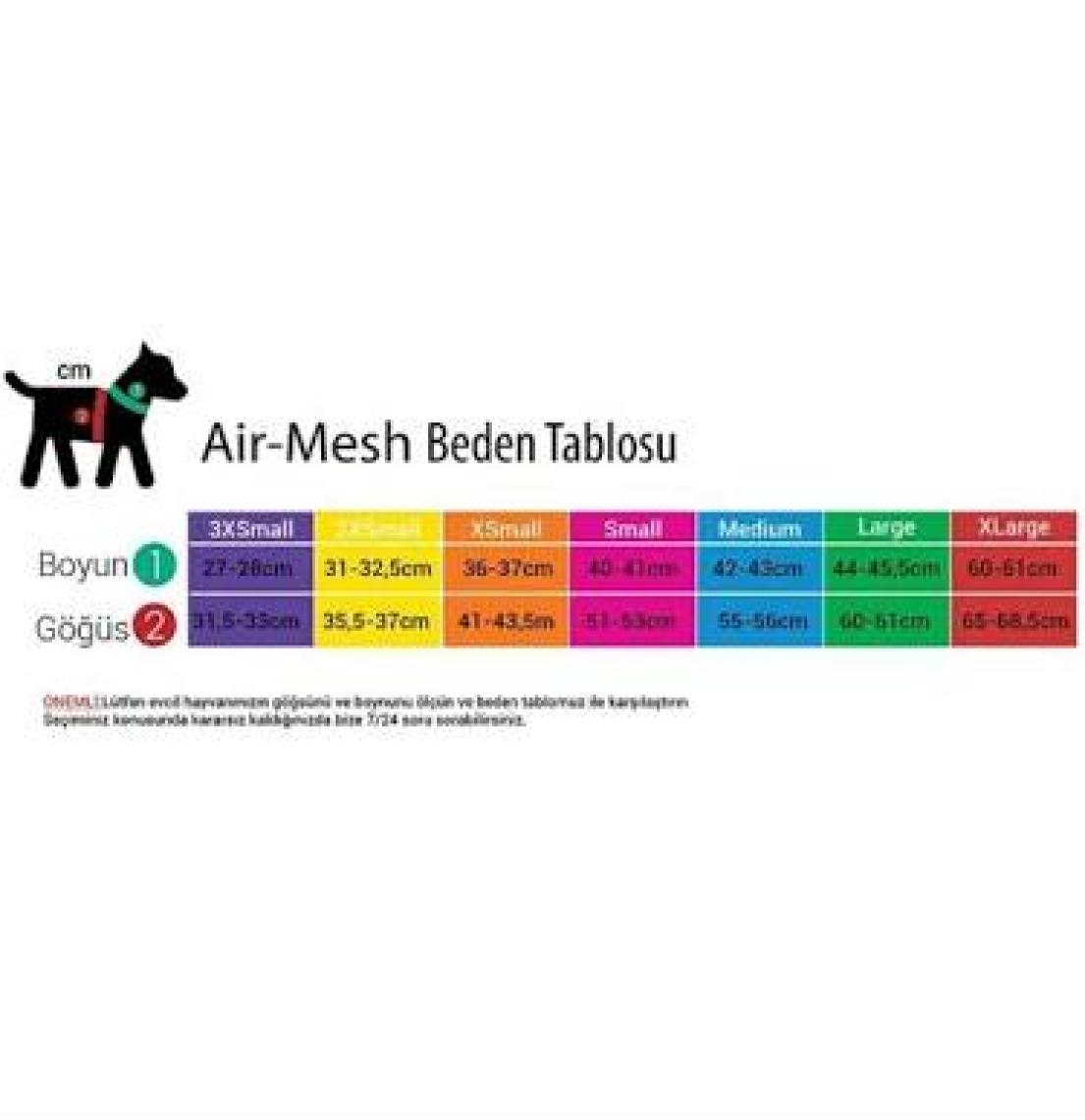 Tailpetz Air-Mesh Harness Köpek Göğüs Tasması 3XSmall Mavi