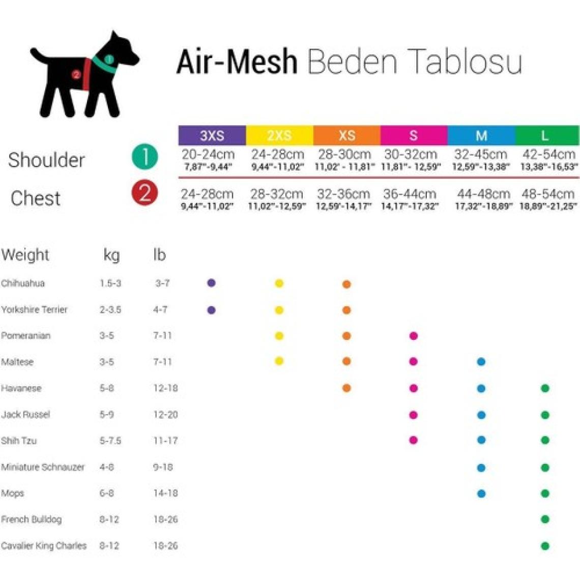Tailpetz Air-Mesh Harness Köpek Göğüs Tasması XSmall Sax