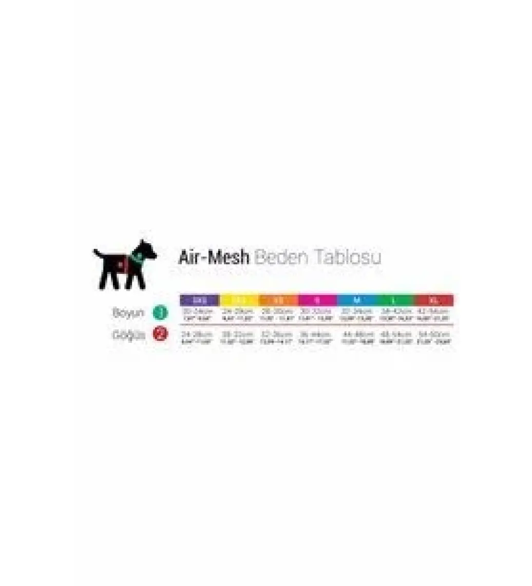 Tailpetz Air-Mesh Harness Köpek Göğüs Tasması 3XSmall Mavi