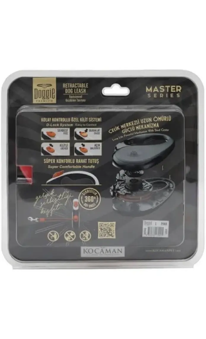 Doggie Doggie  Otomatik Köpek Tasması Master Seri M Light Blue