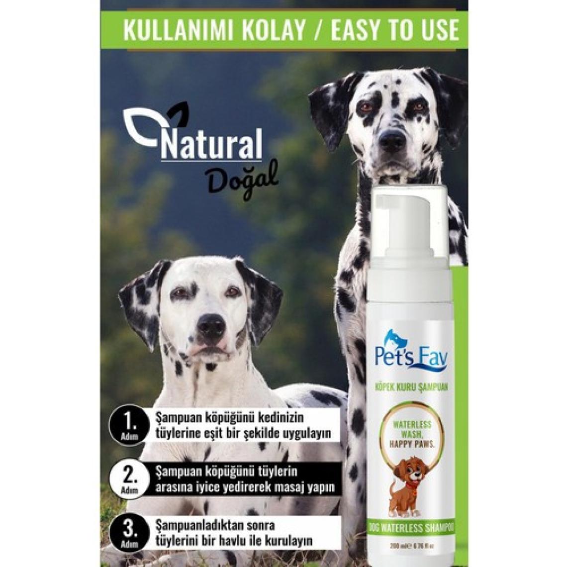Pet's Fav Köpek Bit Pire Kene ve Parazit Önleyici Kuru Köpük Şampuanı