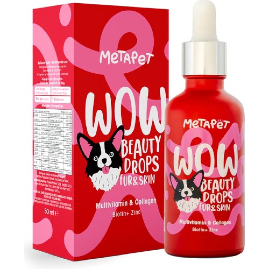 Metapet Köpekler için Tüy Sağlığı Vitamini, Köpek Tüy Bakımı, Tüy Dökme Engelleyici Önleyici Biotin, 50 ML