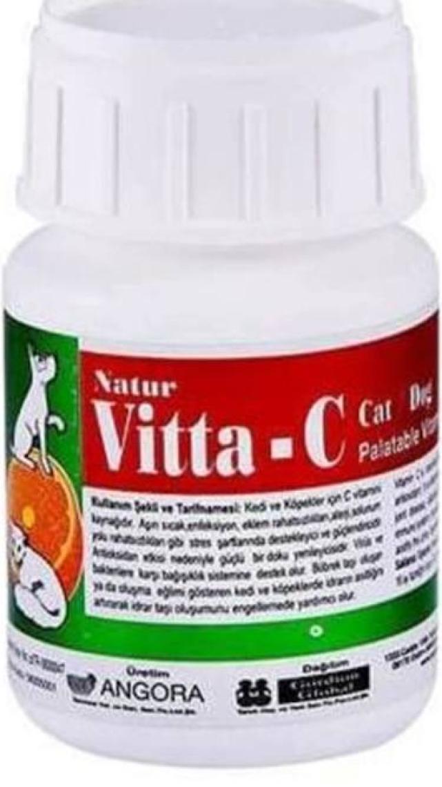 Natur Vitta C Kedi Ve Köpekler İçin C Vitamini 50 Tablet