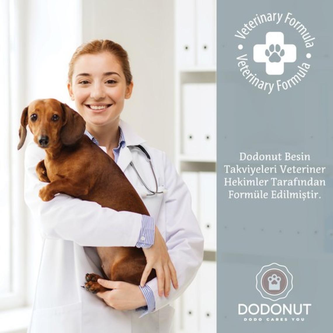 Dodonut NaturaFlora Köpekler için Probiyotik ve Prebiyotik Besin Takviyesi, 60 Adet Çiğneme Tableti