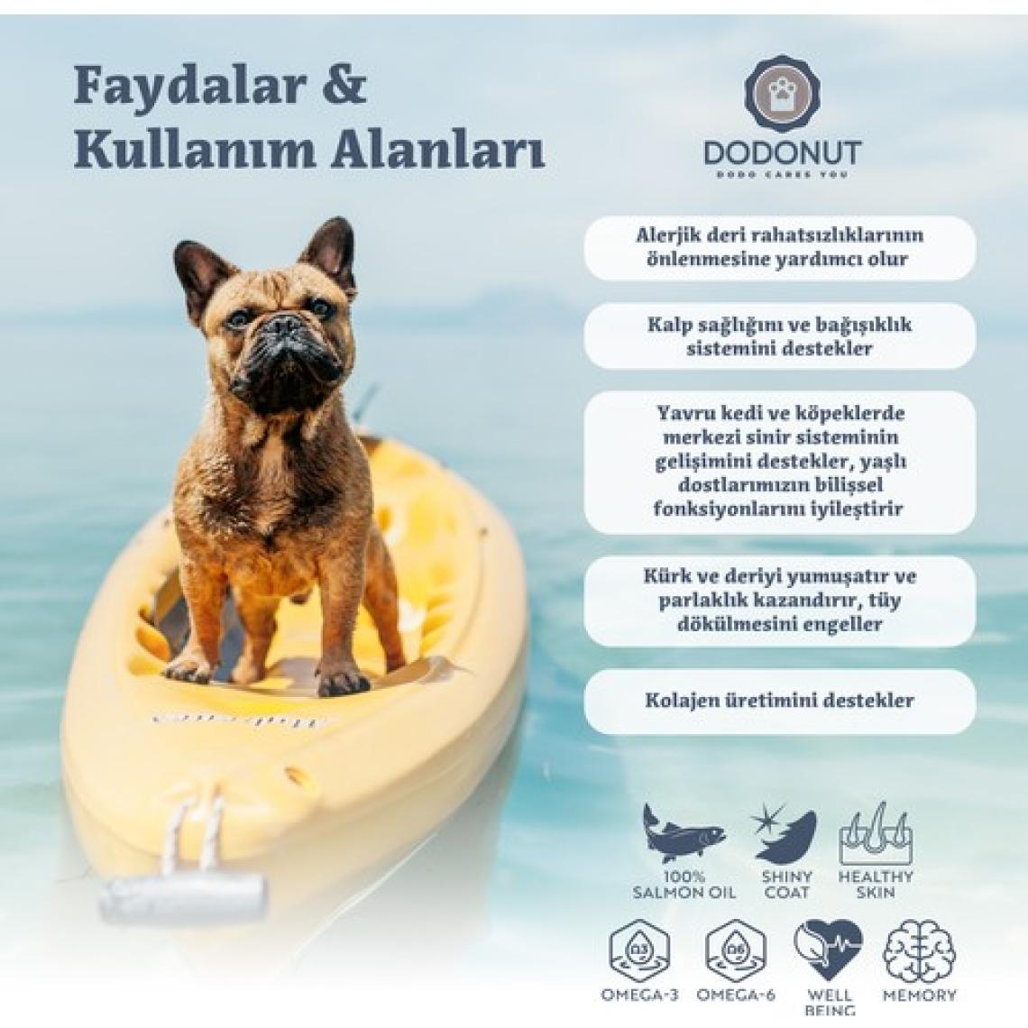 Dodonut Superfish Oil+ Kedi ve Köpekler Için %100 Doğal Somon Yağı 250 ml