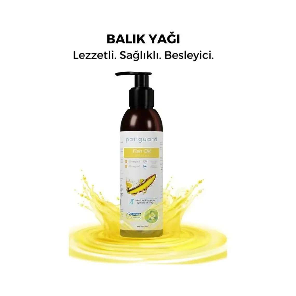 Fish Oil 200ML Kedi ve Köpek Için Omega 3 ve 6 Içerikli Balık Yağı