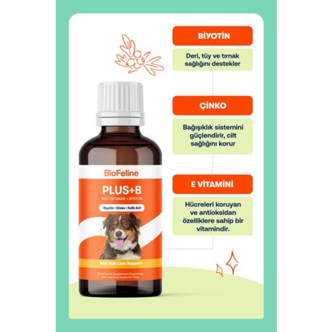 Biofeline Plus+B For Dogs 50 Ml. ( Köpekler Için Tüy Sağlığı Damlası )