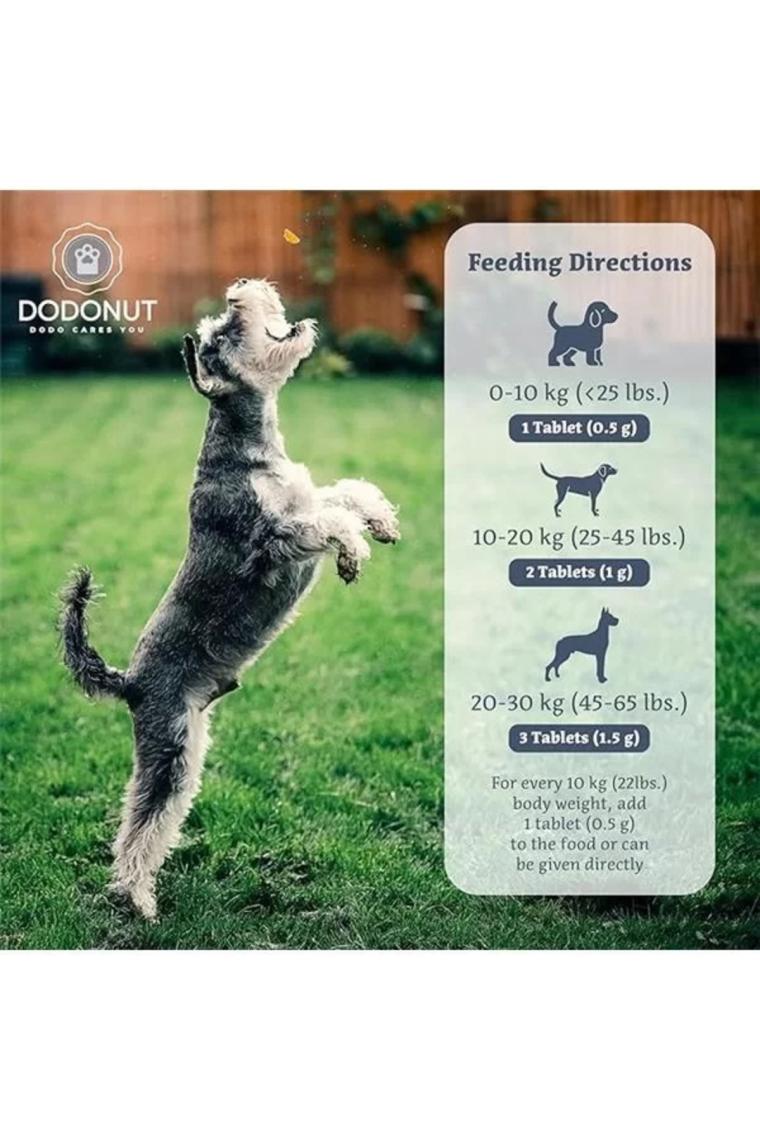 Dodonut Multiboost Köpekler Için Multivitamin ve Amino Asit Besin Takviyesi, 150 Tablet