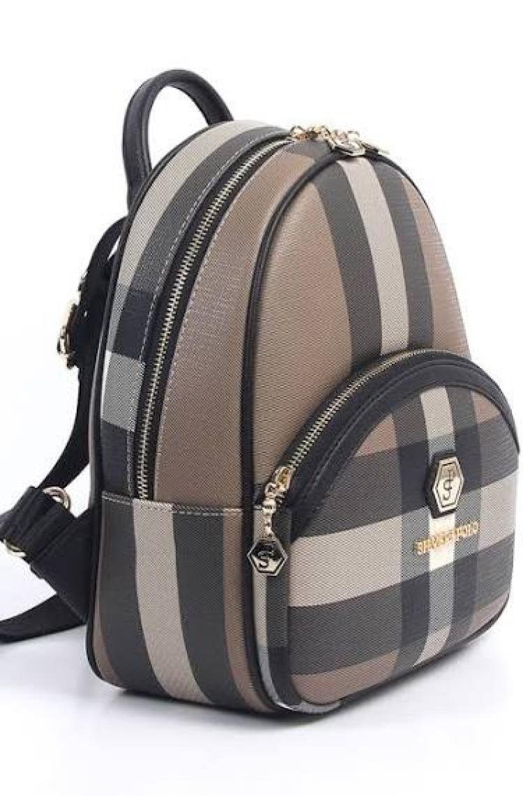 Silver Polo Kadın Sırt Çantası Kahve - Siyah NV945