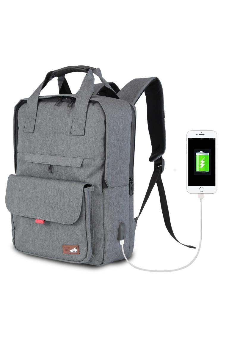 My Valice Smart Bag USB Şarj Girişli Akıllı Sırt Çantası 1205 Gri