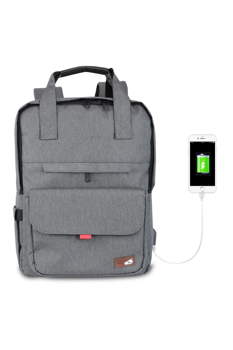 My Valice Smart Bag USB Şarj Girişli Akıllı Sırt Çantası 1205 Gri