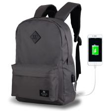 My Valice Smart Bag Specta 15.6" Usb Şarj Girişli Akıllı Gri Notebook Sırt Çantası