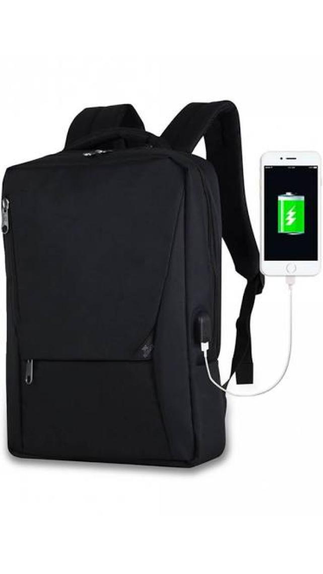 My Valice Smart Bag Active USB Şarj Girişli Slim Notebook Sırt Çantası Siyah