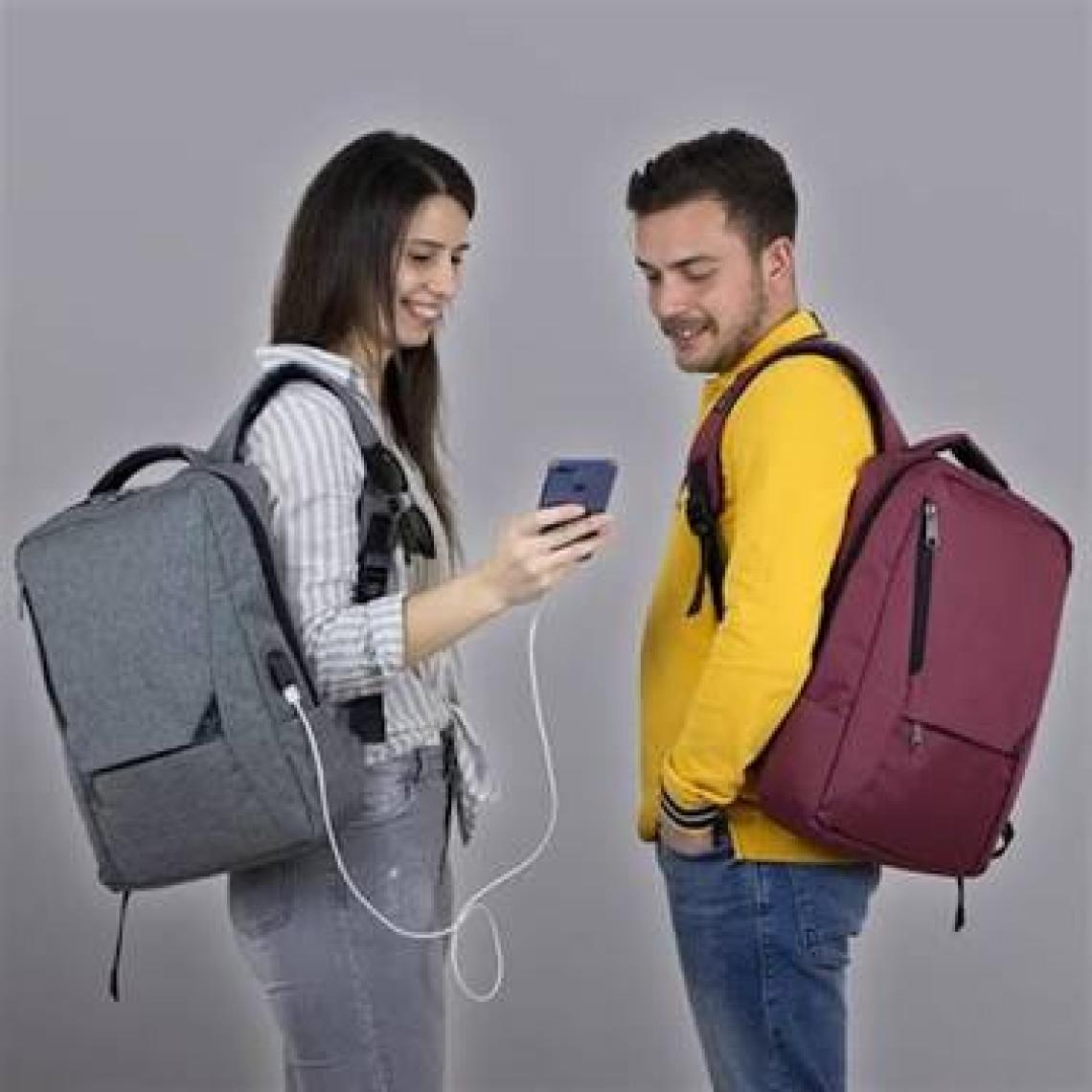 My Valice Smart Bag Active USB Şarj Girişli Slim Notebook Sırt Çantası Siyah