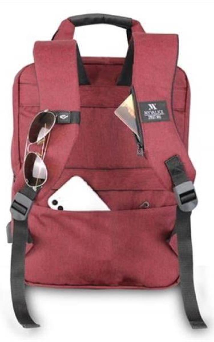 My Valice Smart Bag USB Şarj Girişli Akıllı Sırt Çantası 1205 Bordo