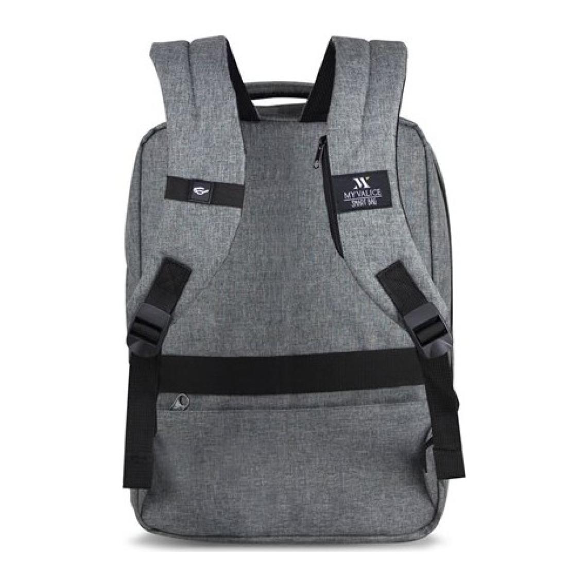 My Valice Smart Bag Active USB Şarj Girişli Slim Notebook Sırt Çantası Gri