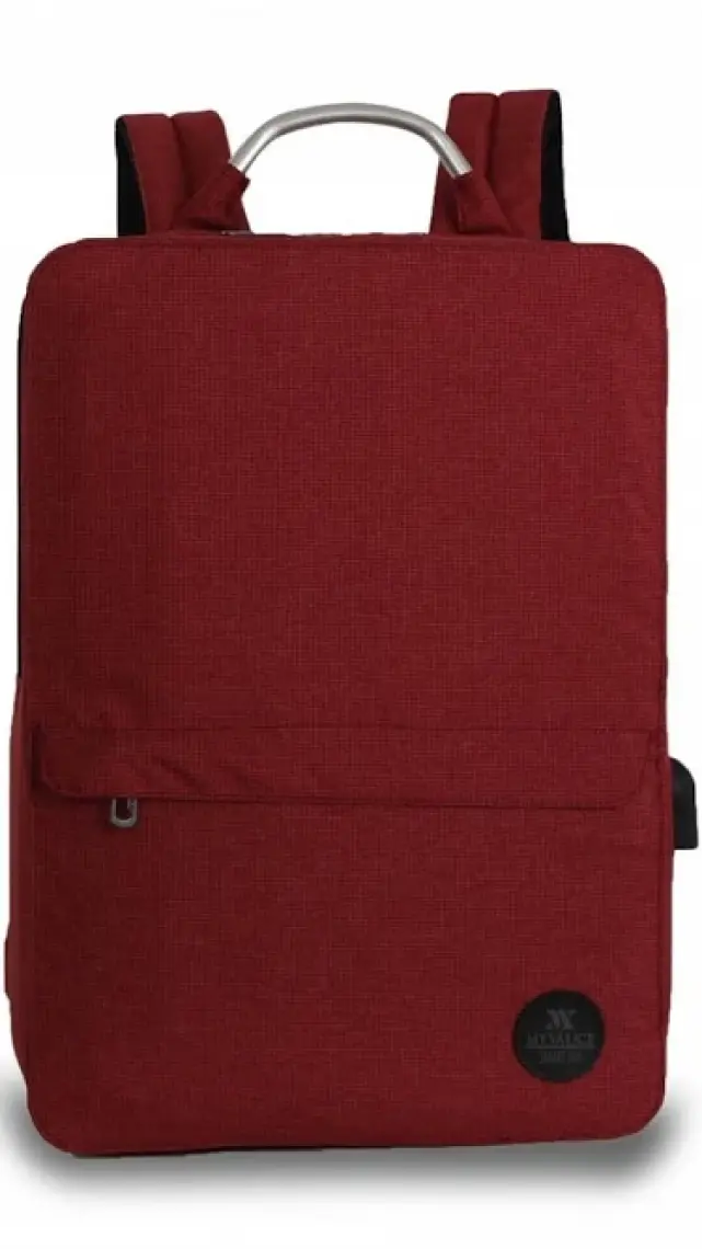 My Valice Smart Bag USB Şarj Girişli Akıllı Sırt Çantası 1210 Bordo