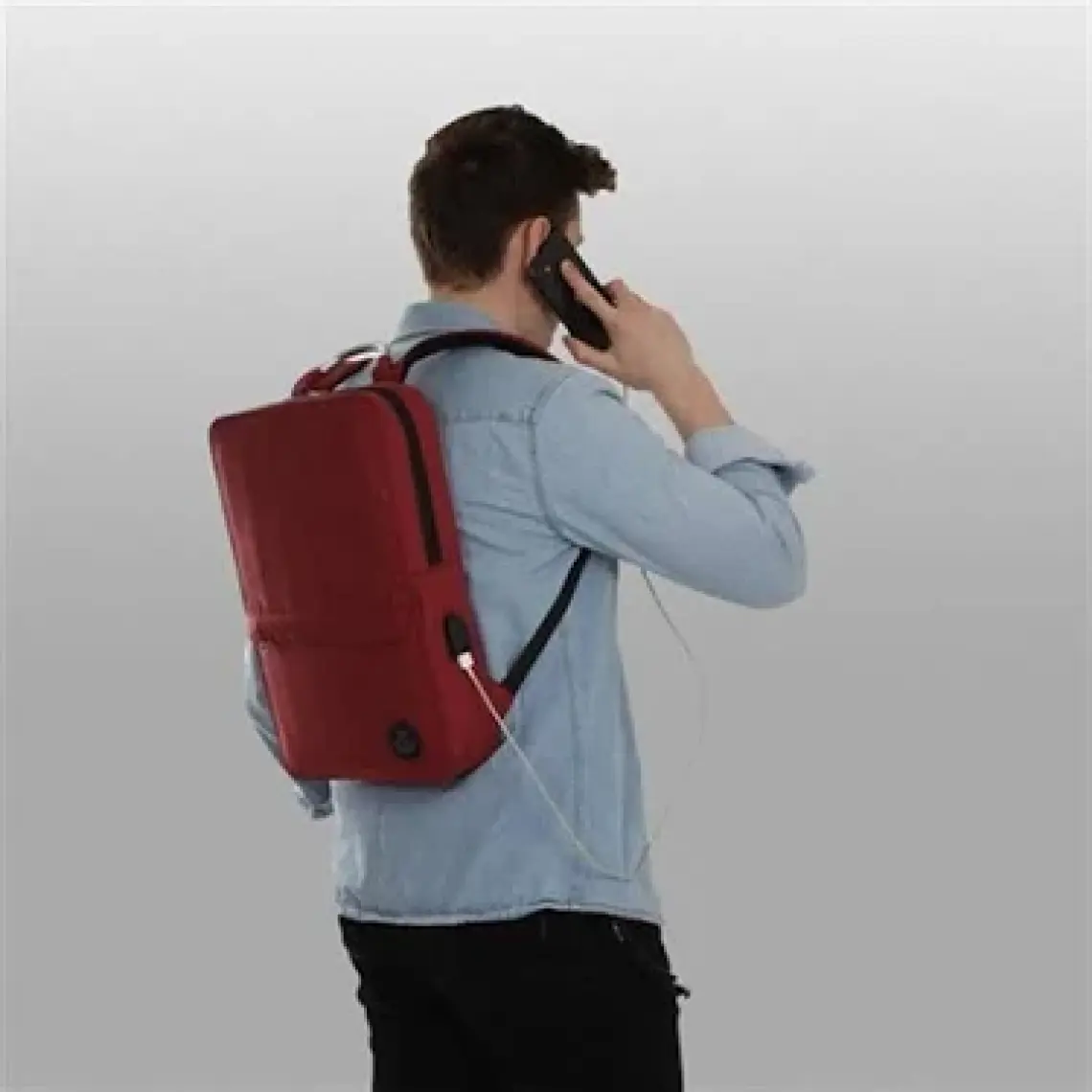 My Valice Smart Bag USB Şarj Girişli Akıllı Sırt Çantası 1210 Bordo