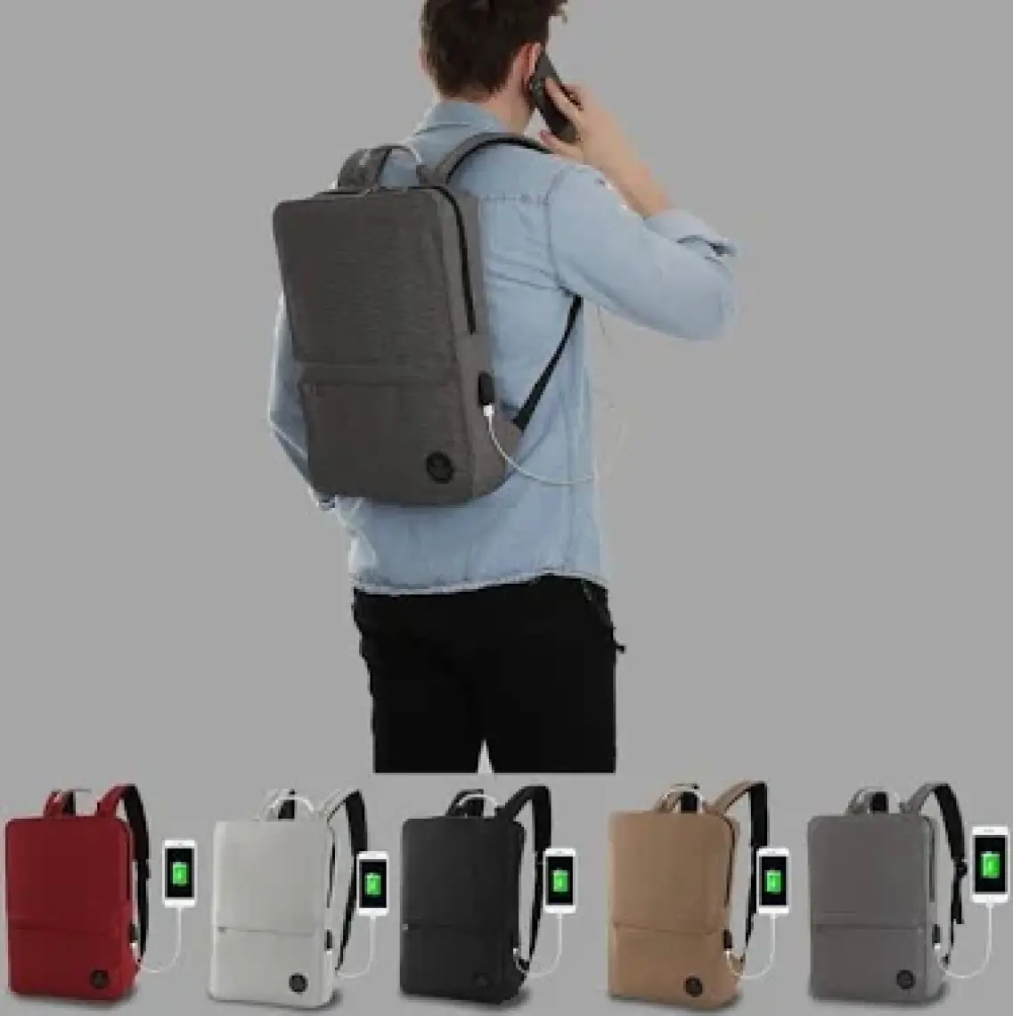 My Valice Smart Bag USB Şarj Girişli Akıllı Sırt Çantası 1210 Bordo