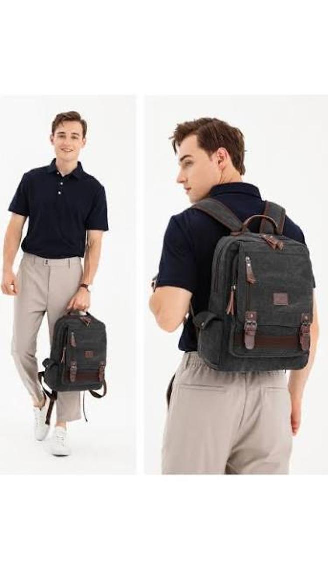 C-Active Büyük Boy Erkek Sırt Çantası Kanvas Kumaş 1303